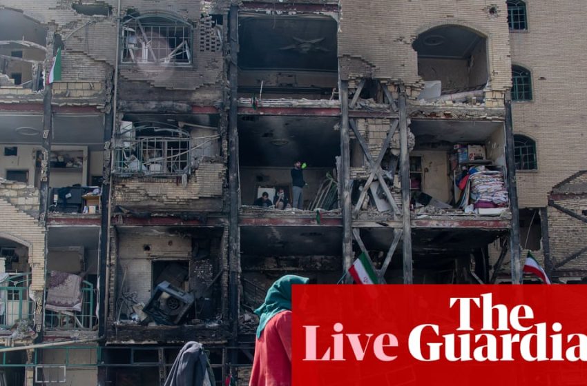 Middle East crisis live: explosions rock Tehran as Iran war enters second week | US-Israel war on Iran