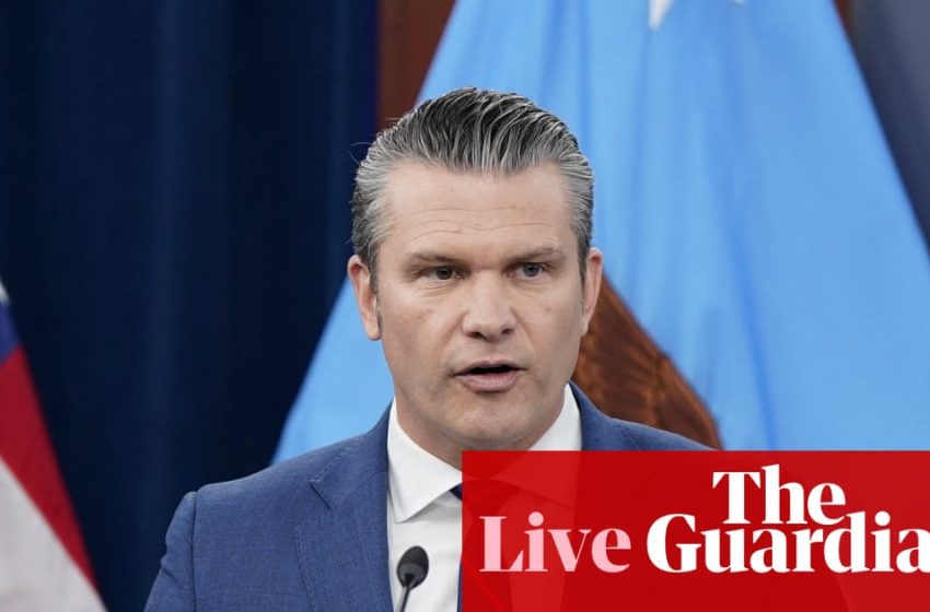  Pete Hegseth claims Donald Trump is ‘finishing’ war with Iran as conflict widens – US politics live | US news