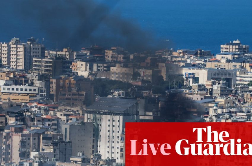  Middle East crisis live: Israeli military tells hundreds of thousands to flee Beirut | US-Israel war on Iran