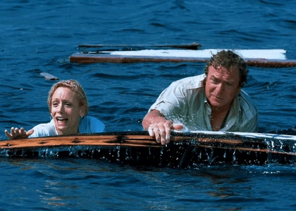Michael Caine and Lorraine Gary in ‘Jaws: The Revenge’. -