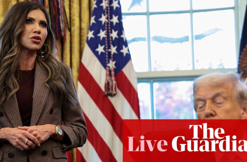  Trump fires homeland security secretary Kristi Noem as Democrats welcome her exit – US politics live | US news