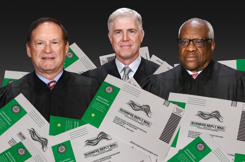  The Alito wing of the Supreme Court sounds sold on Trump’s voter fraud lies.