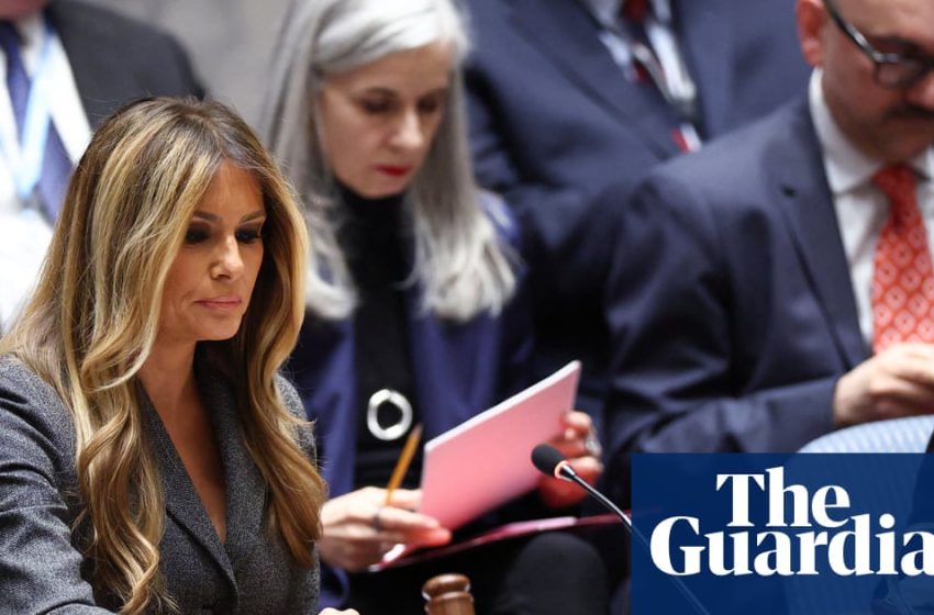  Melania Trump urges protecting children’s education at UN after Iran school strike | US news