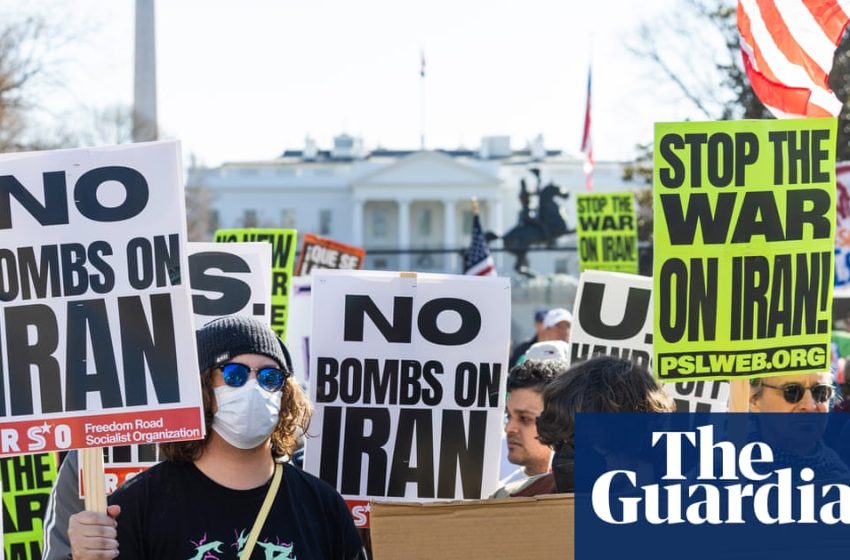  Protesters rally across US after Iran strikes and reports of Khamenei killing | US news