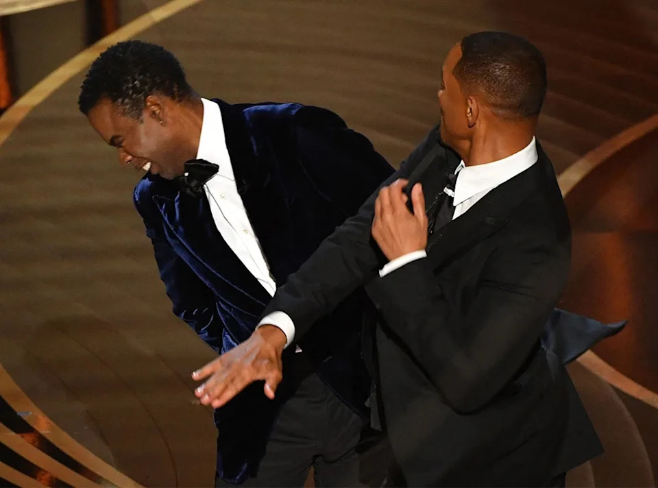 <p>Will Smith Slapping Chris Rock</p>