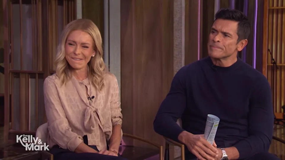 Ripa made another attempt to diffuse the awkward moment by telling Mandel, “We’re saying you look great and I don’t believe you’re 70.” YouTube/LiveKellyandMark