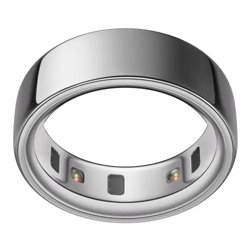 Oura Ring 4 - Silver - Size 8 - Smart Ring | Sleep Tracking Wearable - Heart Rate - Fitness Tracker - Up to 8 Days Battery Life