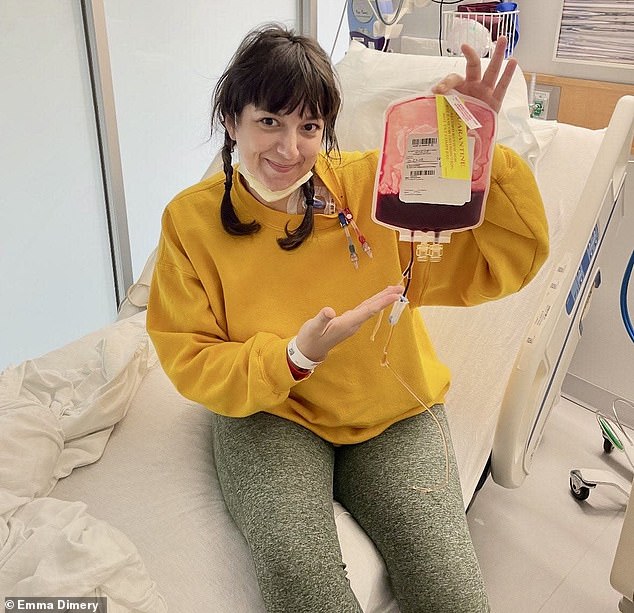 Weston-Dimery was diagnosed with the cancer after tests at her annual physical showed she had a very low red blood cell count