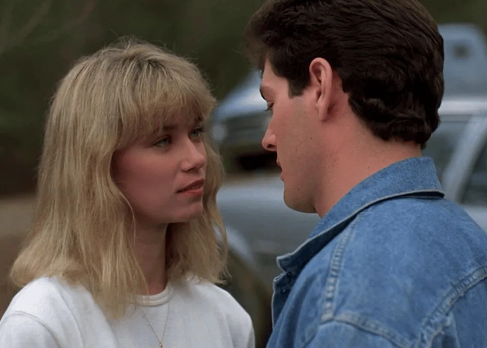 Lar Park-Lincoln and Kevin Spirtas in ‘Friday the 13th: The New Blood’. -