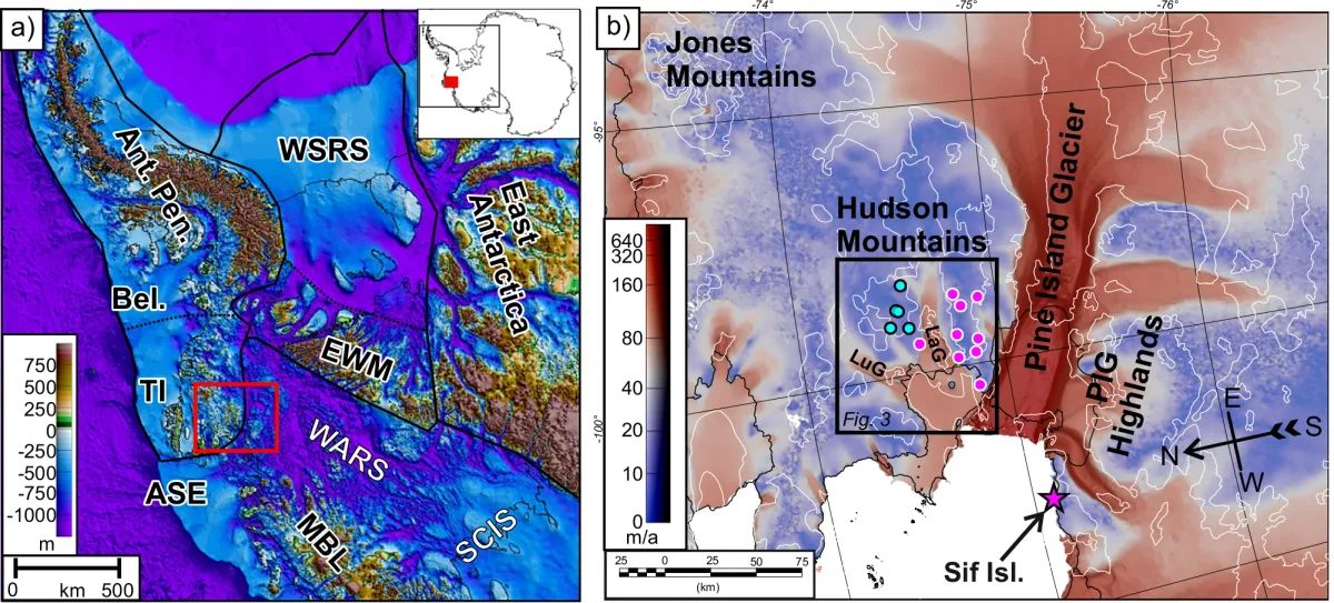 A map of the study area in West Antarctica