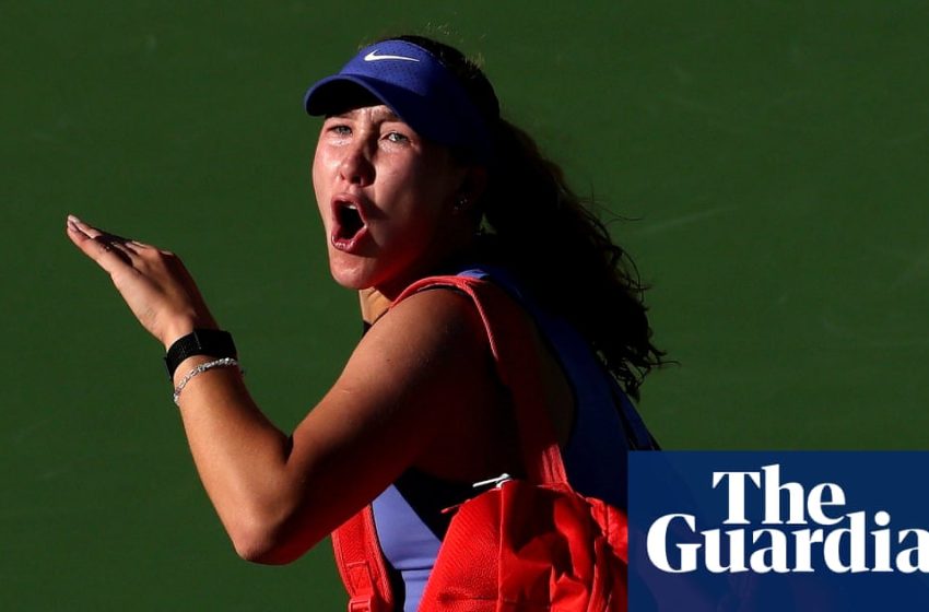  Andreeva ‘not proud’ after Indian Wells title defence ends in smashed racket and gestures at crowd | Tennis