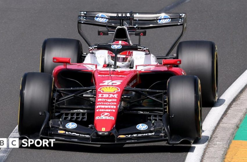  Australian Grand Prix: Charles Leclerc leads Ferrari team-mate Lewis Hamilton in Melbourne practice