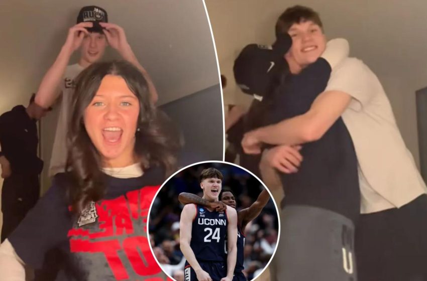  Braylon Mullins’ girlfriend celebrates his iconic March Madness shot