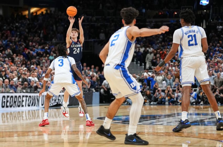  Braylon Mullins’ last-second 3 gives UConn win over Duke and Final Four spot