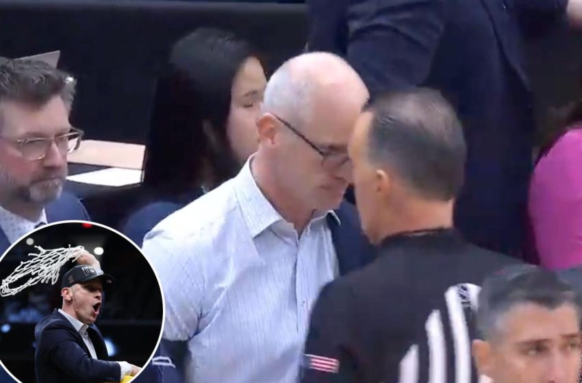  Dan Hurley under fire for bizarre ref interaction after UConn’s miraculous 3-pointer