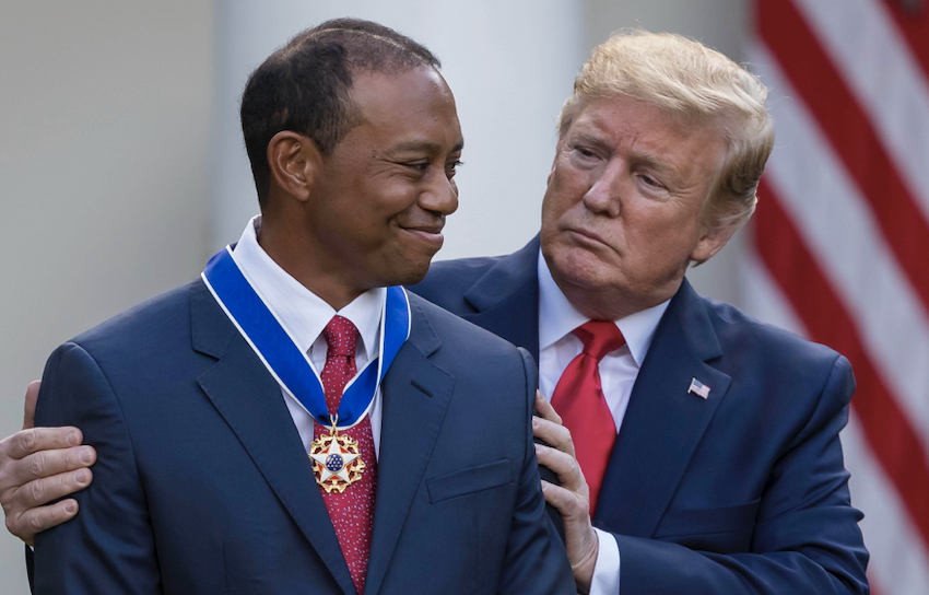 Donald Trump breaks news that Tiger Woods won’t play in Masters