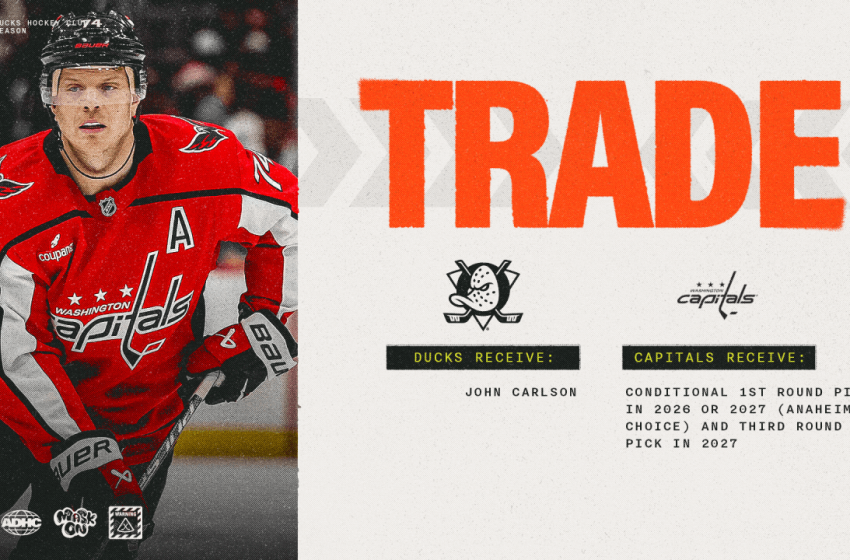  Ducks Acquire Carlson from Washington