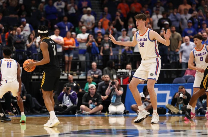  Florida’s Olivier Rioux, at 7-foot-9, becomes tallest player to appear in NCAA Tournament game