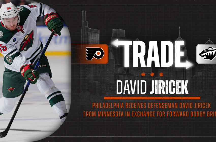  Flyers Acquire Defenseman David Jiricek from Minnesota in Exchange for Bobby Brink