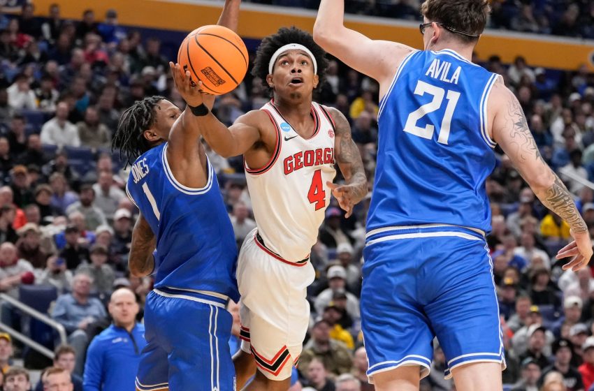  Georgia basketball St Louis box score, recap NCAA tournament