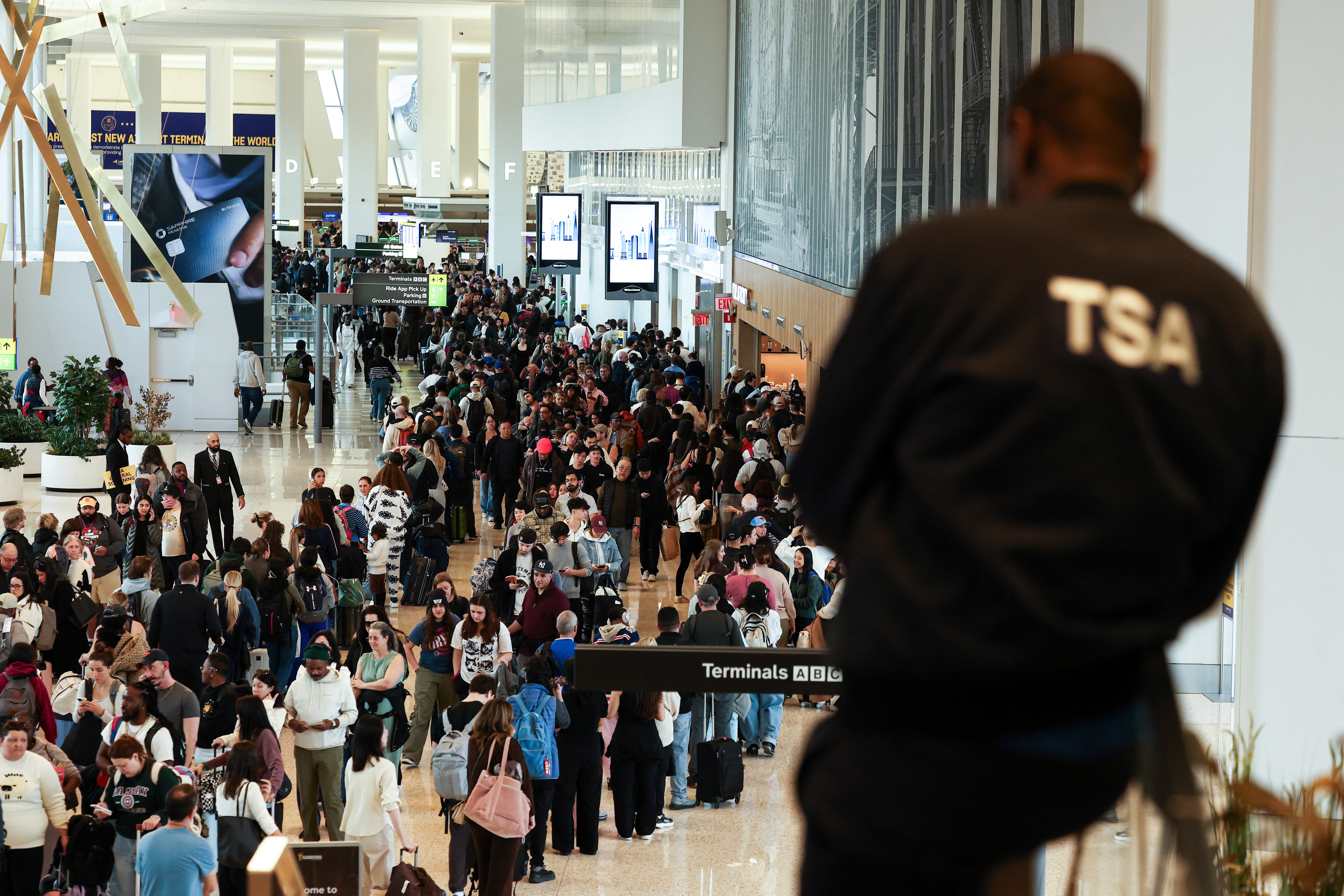 Many TSA agents have been refusing to work without pay during the DHS shutdown, causing long lines at airport security checkpoints