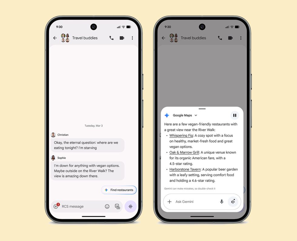 Google Pixel Magic Cue Restaurants