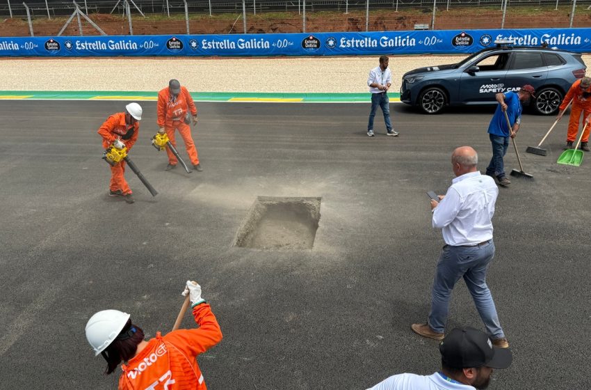  Huge hole on main straight poses new problem for MotoGP’s Brazilian GP