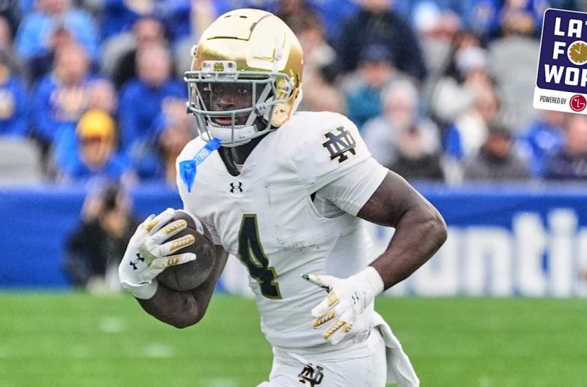  Jeremiyah Love Falls to Ravens in The Athletic’s Beat Writer Mock Draft