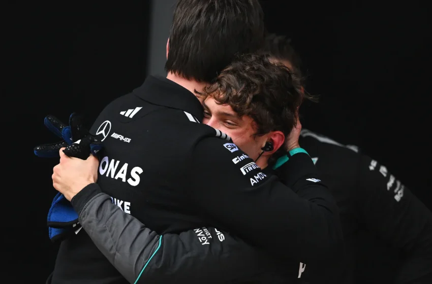  Kimi Antonelli beats Mercedes team mate George Russell for maiden F1 victory in China as Lewis Hamilton takes first GP podium for Ferrari