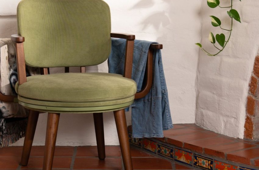  This chair gives half-worn clothes a home