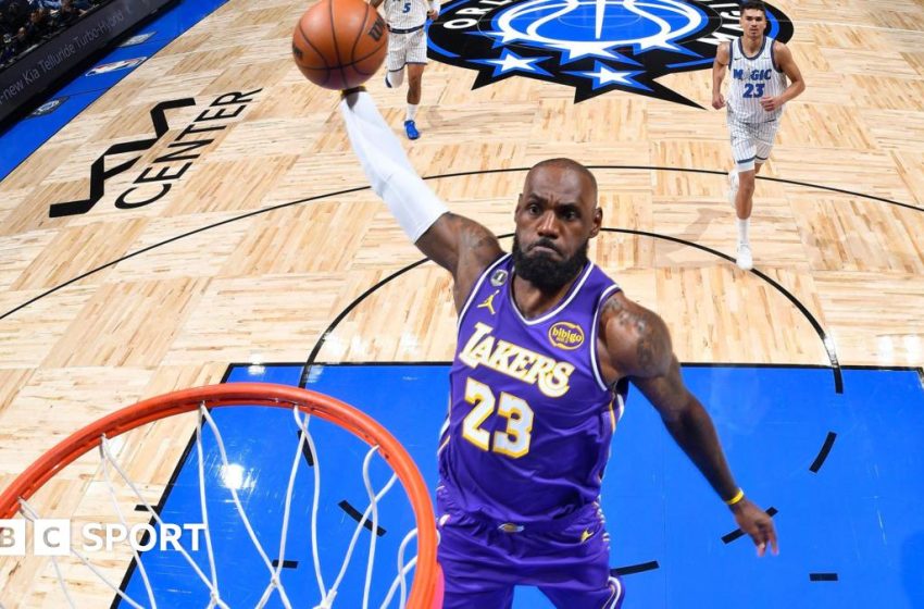  LeBron James sets NBA appearance record in dramatic LA Lakers win