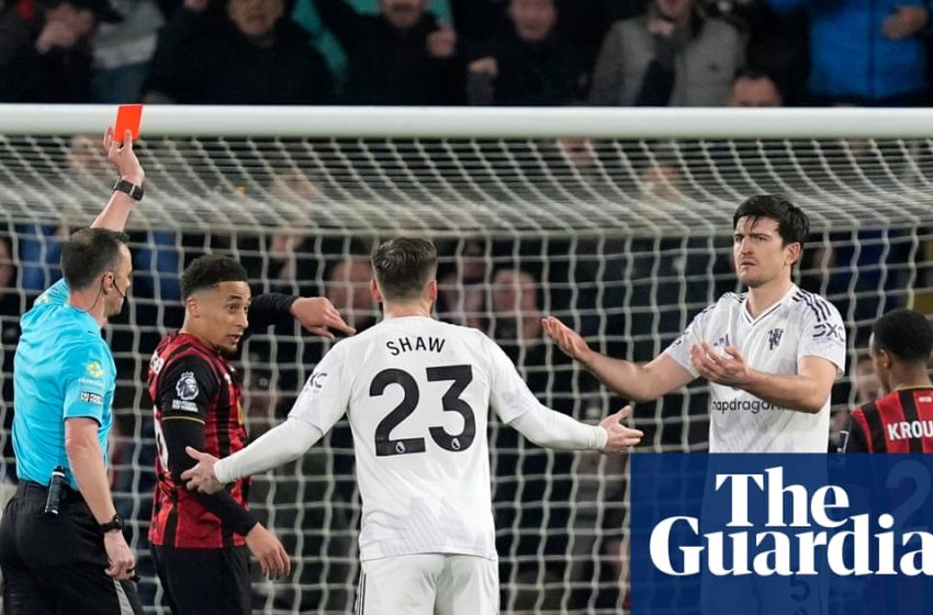  Maguire red card costs Manchester United as Kroupi rescues Bournemouth draw | Premier League