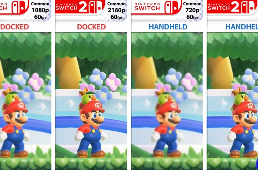  Super Mario Bros. Wonder Nintendo Switch 2 vs. Switch graphics comparison