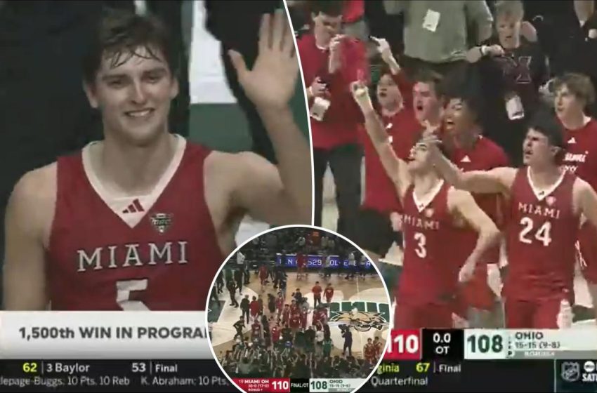  Miami (Ohio) players flip off fans as trash rains down in chaotic scene after securing undefeated regular season