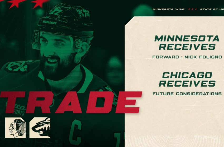  Minnesota Wild Acquires Forward Nick Foligno from the Chicago Blackhawks