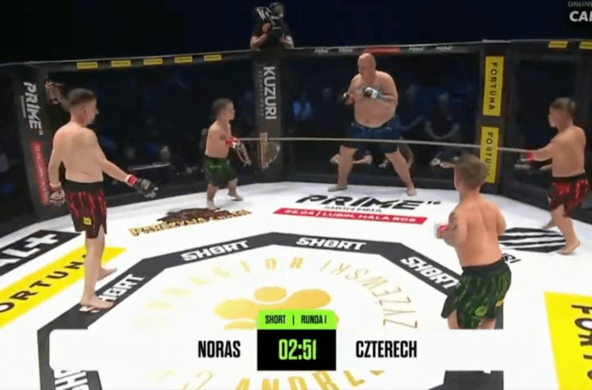  Missed Fists: Wild MMA fight involves 5 men, little people, and a rope