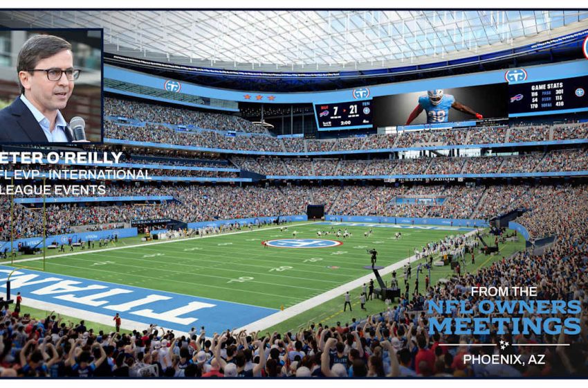  NFL Executive Peter O’Reilly Discusses Nashville’s Super Bowl Chances on the Same Day Titans Owner Amy Adams Strunk and President Burke Nihill Made a Presentation on New Nissan Stadium at NFL Owners Meetings