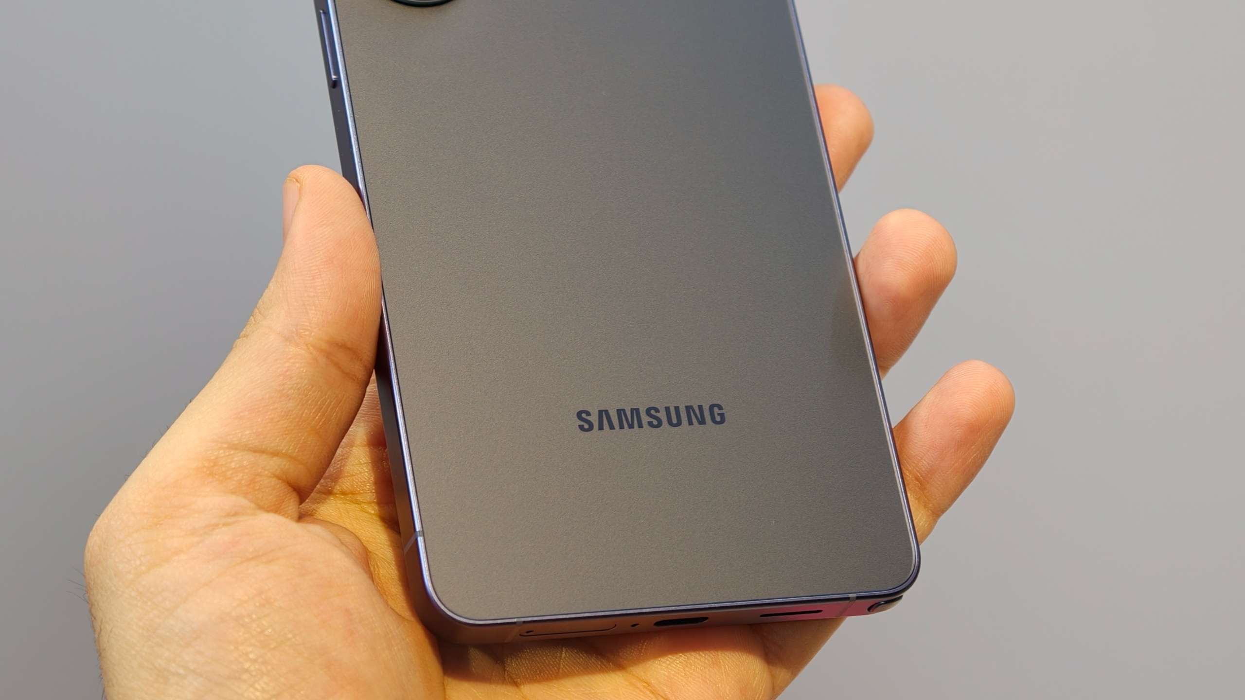 Samsung logo on the Galaxy S26 Ultra