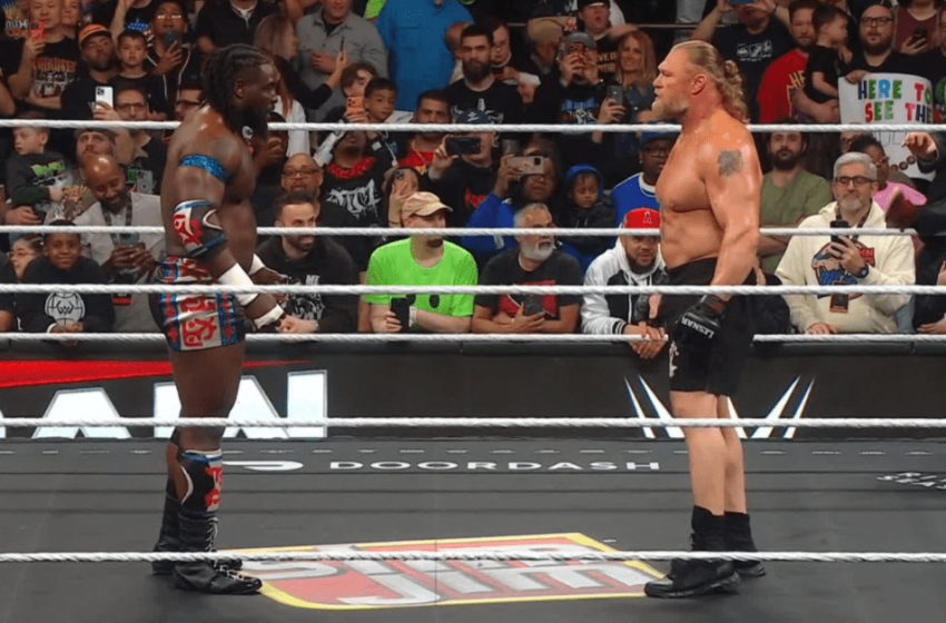  Triple H separates Brock Lesnar and Oba Femi