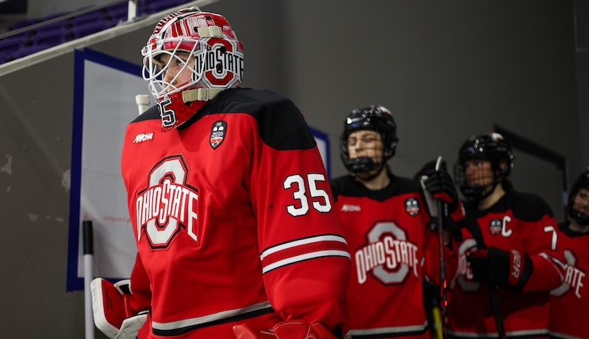  Ohio State Women’s Hockey Beats No. 1 Wisconsin, 2-1, to Secure WCHA Final Faceoff Championship