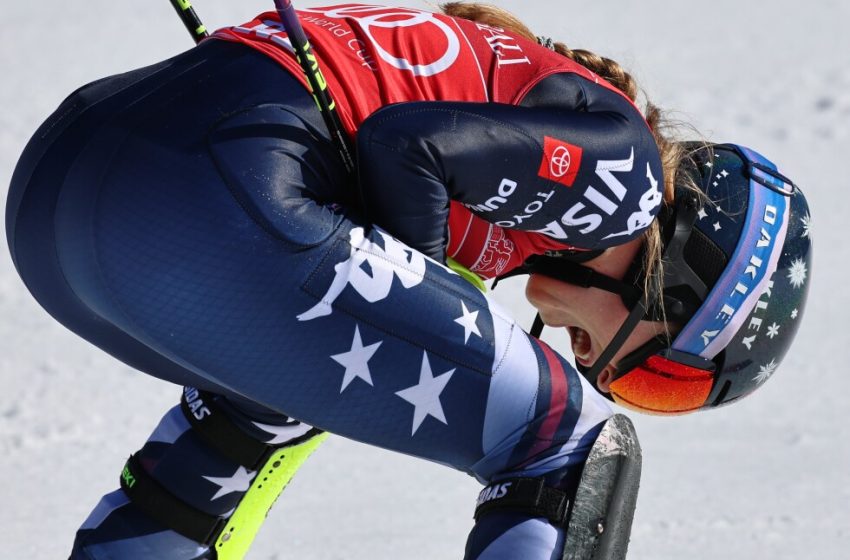  Olympic champion Shiffrin takes record 8th slalom win of season but main rival Aicher is 2nd