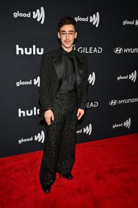 Nick Pugliese at the 37th GLAAD Media Awards held at the Beverly Hilton on March 05, 2026 in Beverly Hills, California.