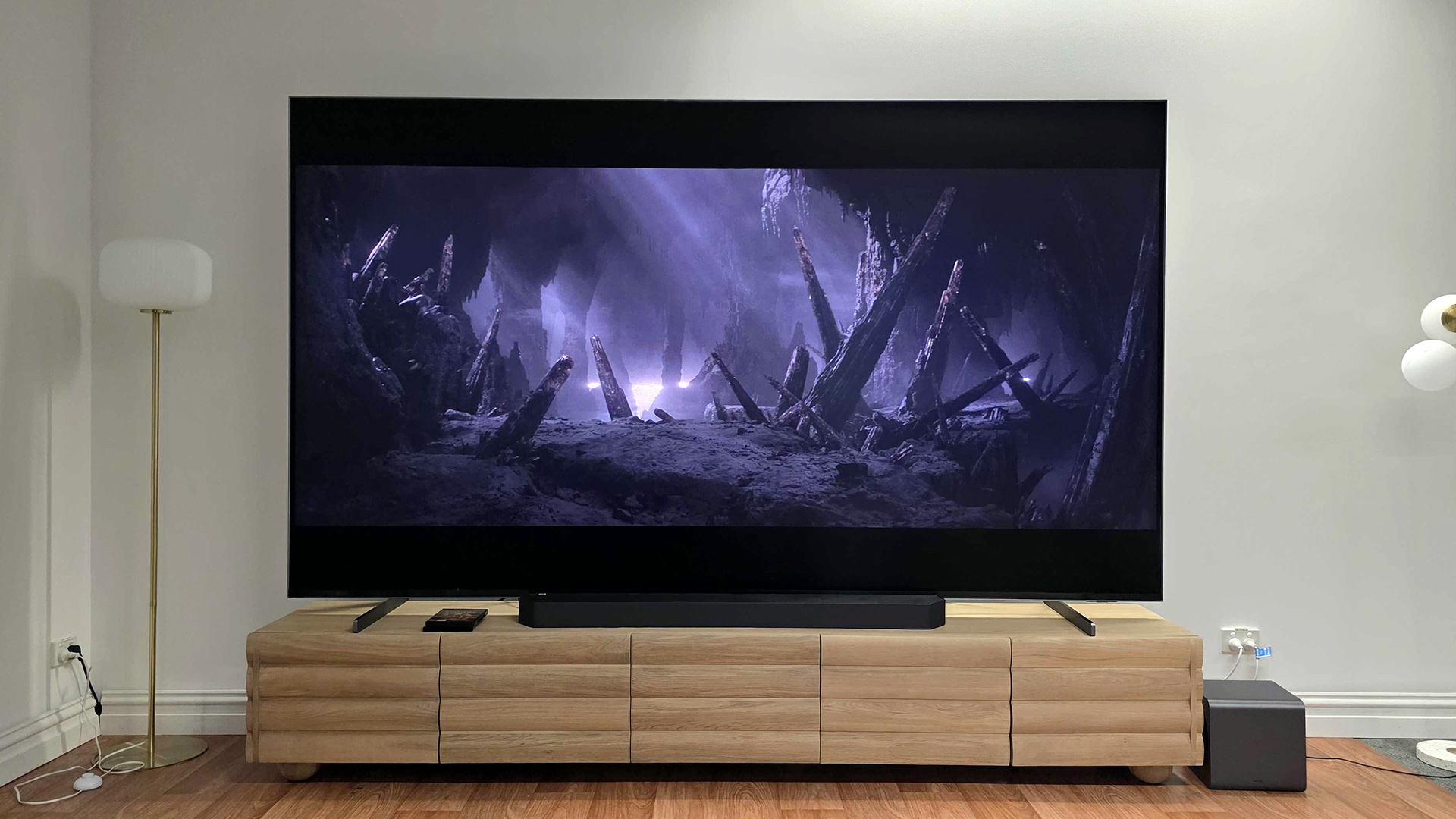 Samsung's MR95F Micro RGB TV in a living room setting