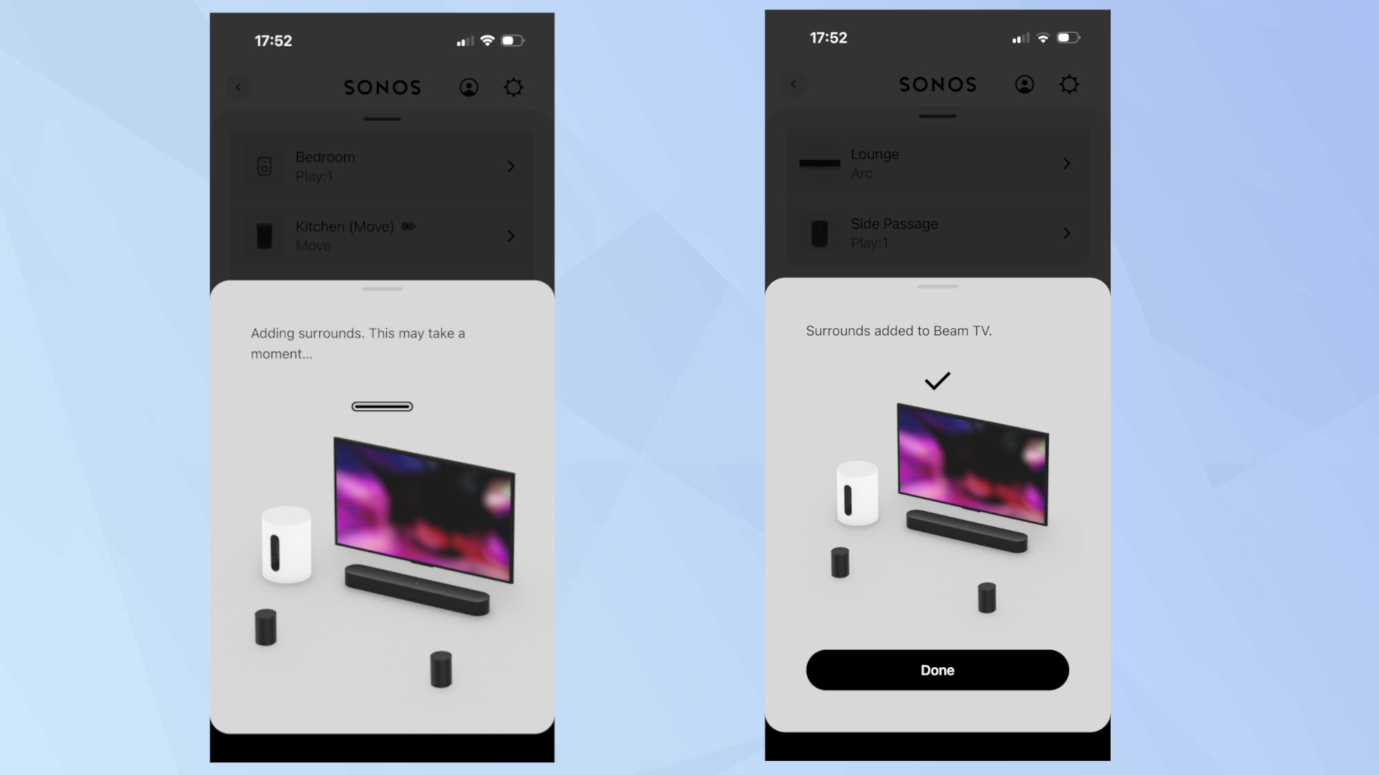 Sonos Era 100 SL setup in the app