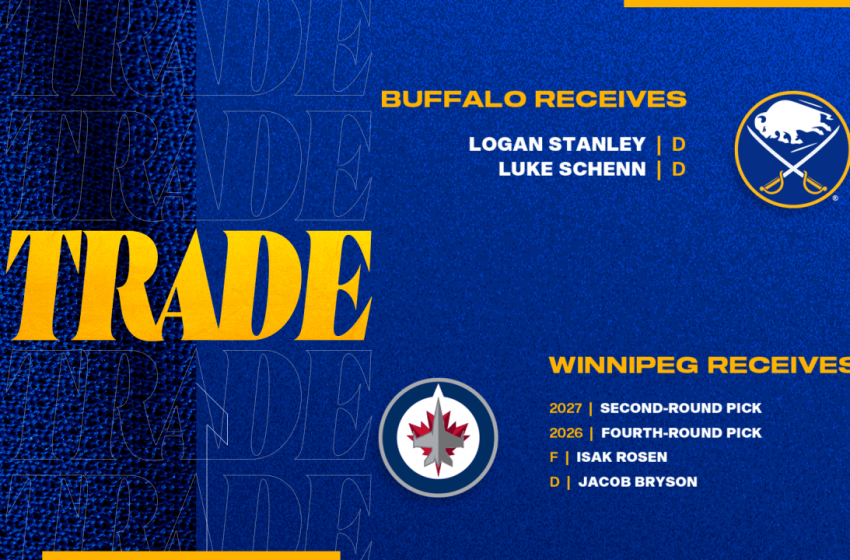  Sabres acquire defensemen Stanley, Schenn from Jets