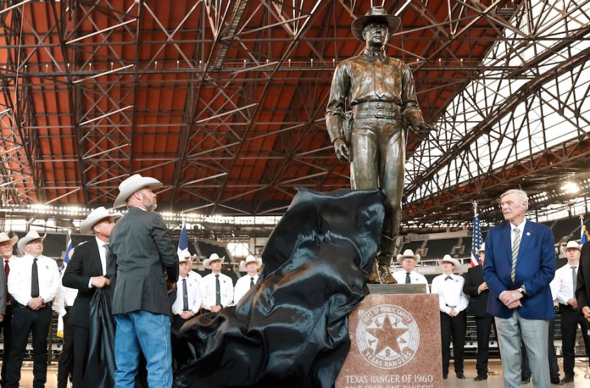  Statue removed from Dallas Love Field installed at Texas Rangers’ ballpark