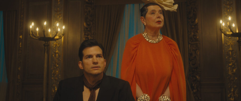 The Beauty -- "Beautiful Brothers" -- Season 1, Episode 8 (Airs Wed, Feb 25) -- Pictured (L-R): Ashton Kutcher as The Corporation, Isabella Rossellini as Franny Forst. CR: FX