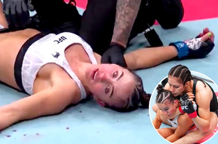  The frightening moment UFC’s Maycee Barber gets knocked out — then choked out