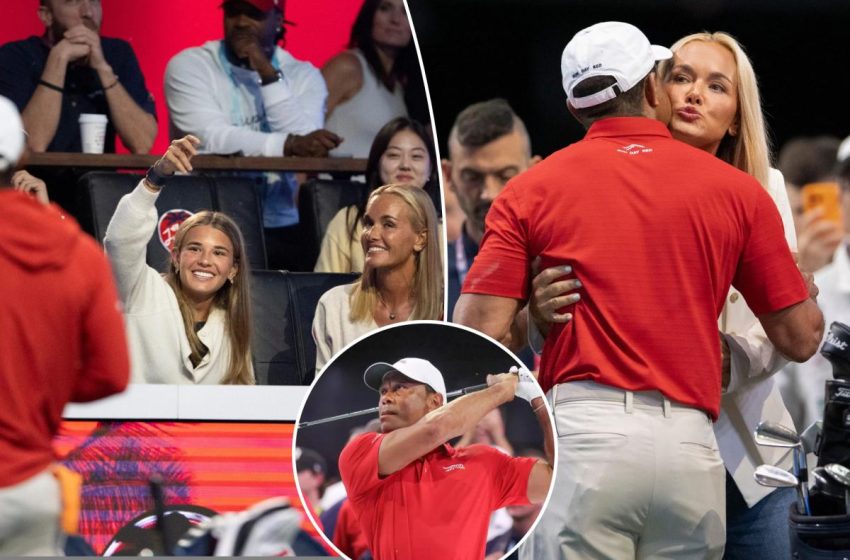  Tiger Woods, Vanessa Trump share embrace before golfer’s TGL return