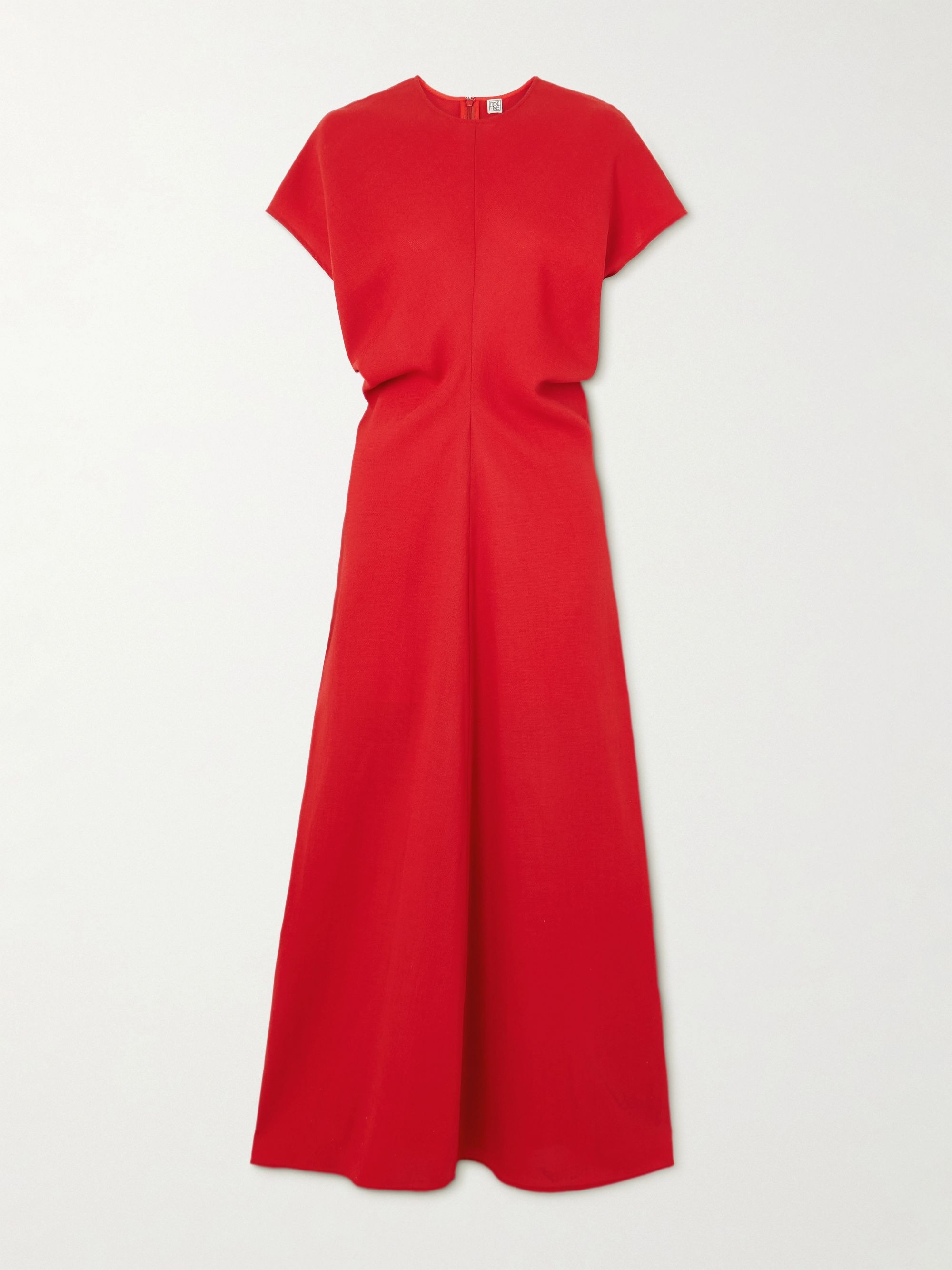 Toteme, Slouch Waist gathered wool-crepe maxi dress